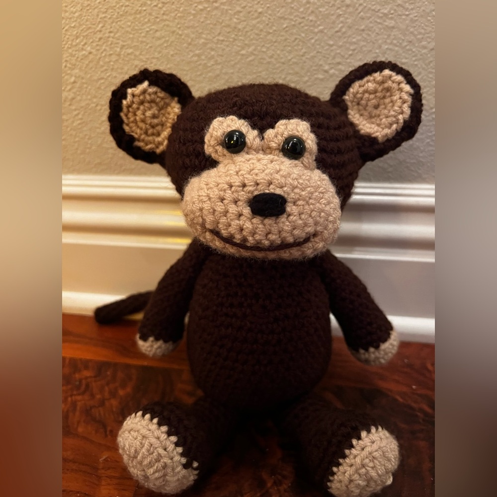 Hand Crocheted Maurice the Monkey Stuffed Animal Plushie!